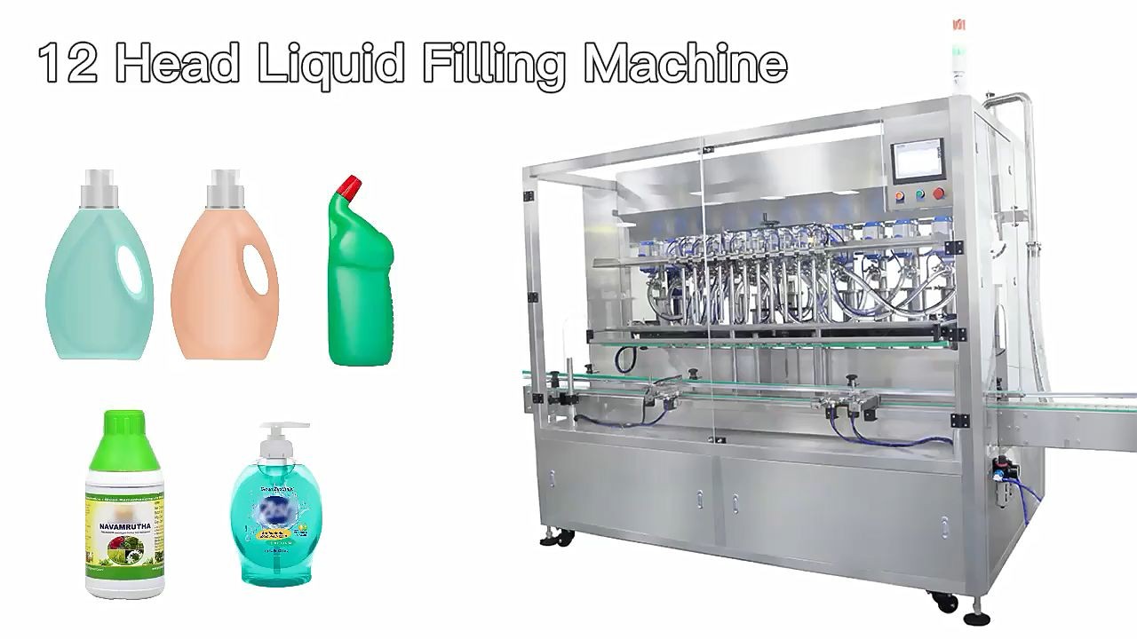 12-glavni avtomatski stroj za polnjenje šampona in losjona za med