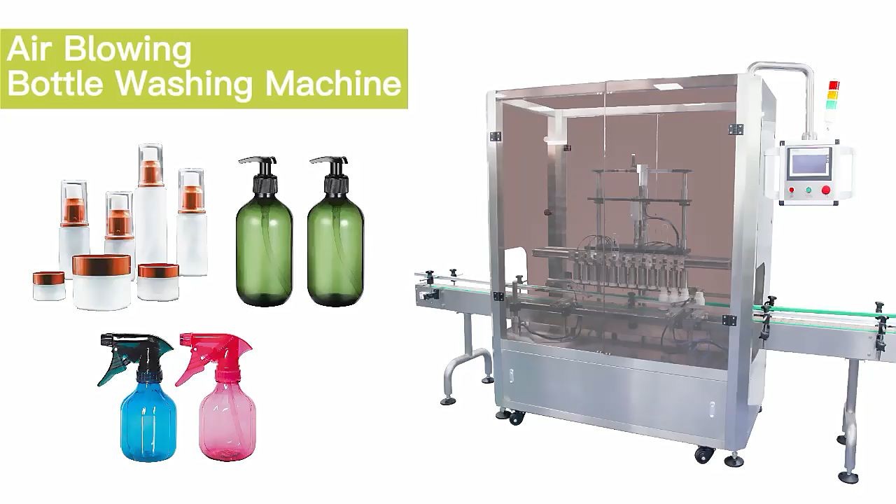 Máquina de lavar frasco de creme cosmético para lavador de ar automático