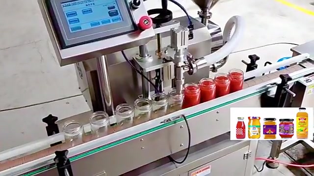 Автоматична машина за пълнене на мед Машина за пълнене на сироп в стъклени буркани