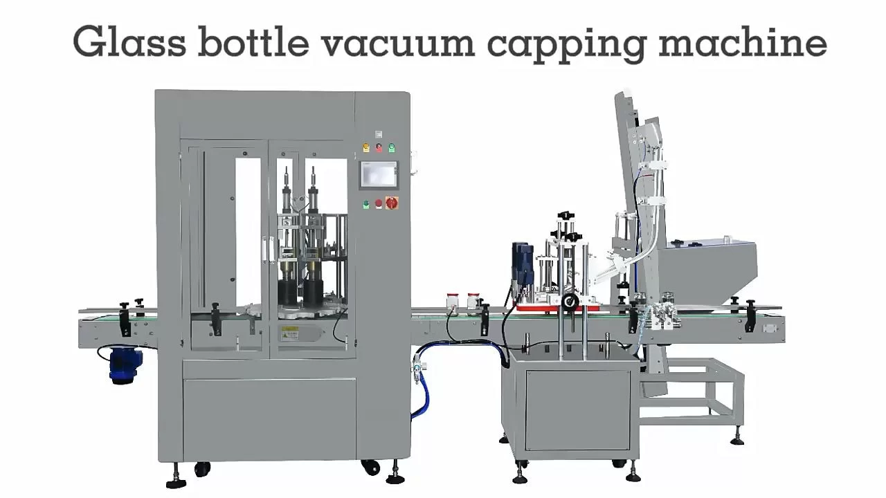 Avtomatski stroj za vakuumsko zapiranje steklenih kozarcev z zasukom