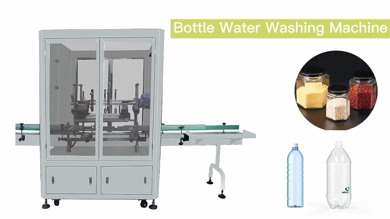 Автоматична перална машина за изплакване на стъклена пластмасова бутилка с доматен сос