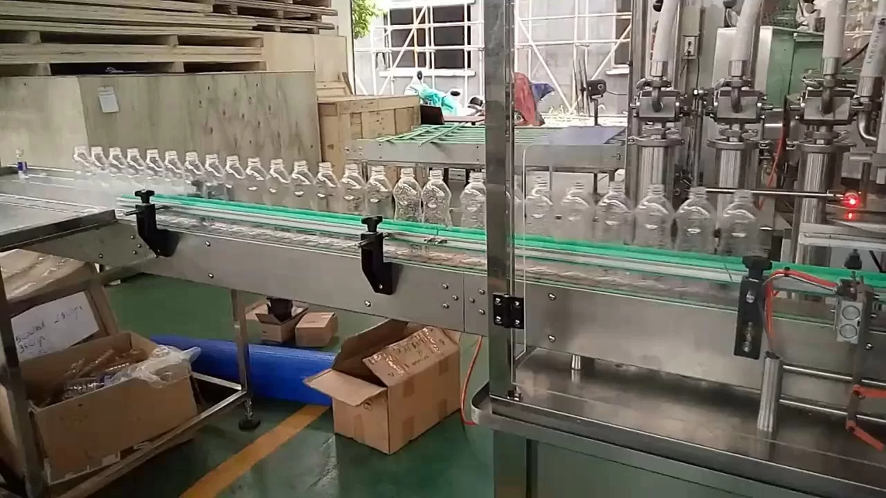 Tam Otomatik Biber Sosu Yapıştır Sıvı Şişe Kavanoz Dolum Makinesi