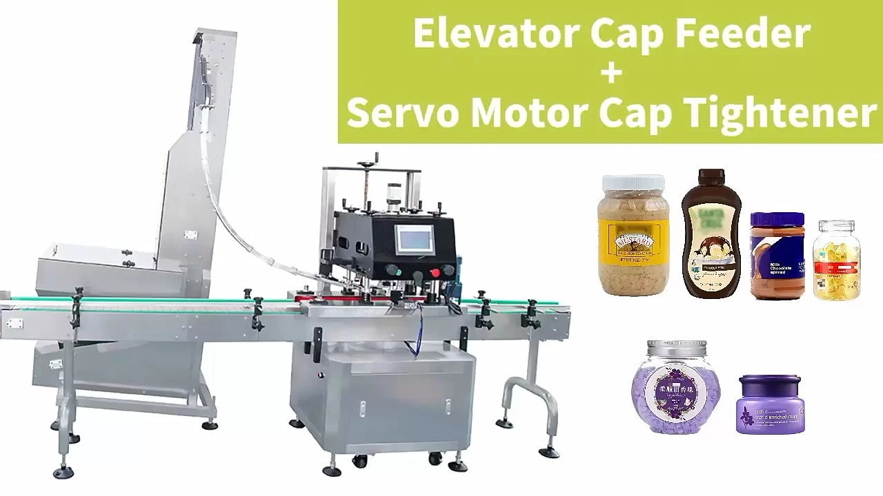 Plastic Glass Food Bottle Screwing Closing Capping Machine