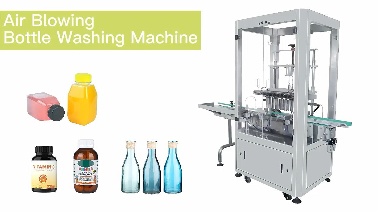 Plastic Glass Lab Bottle Air Rinsing Washing Machine