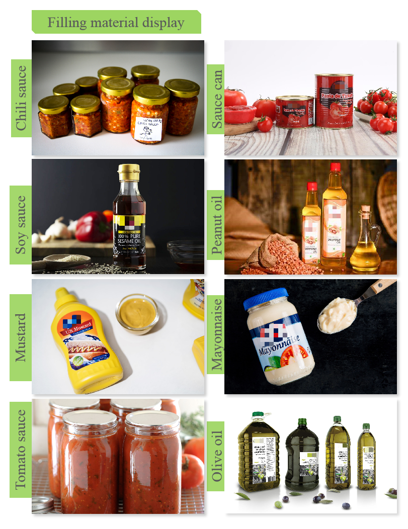 Otomatik 4 Kafa Acı Biber Sos Salata Sos Hardal Dolum Makinası Otomatik 4 Kafa Acı Biber Sos Salata Sos Hardal Dolum Makinası
