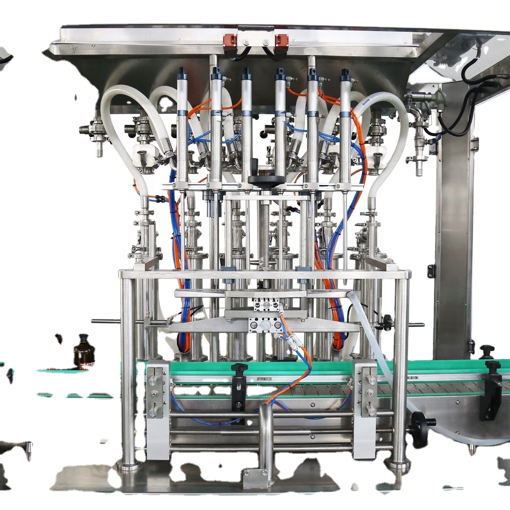เครื่องบรรจุของเหลวขวดแก้วน้ำมันมะกอกน้ำผลไม้อัตโนมัติ