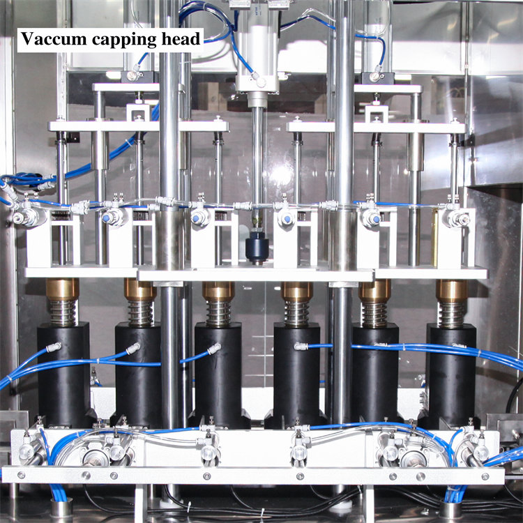 Màquina automàtica de tapar al buit d'ampolles de pots de vidre