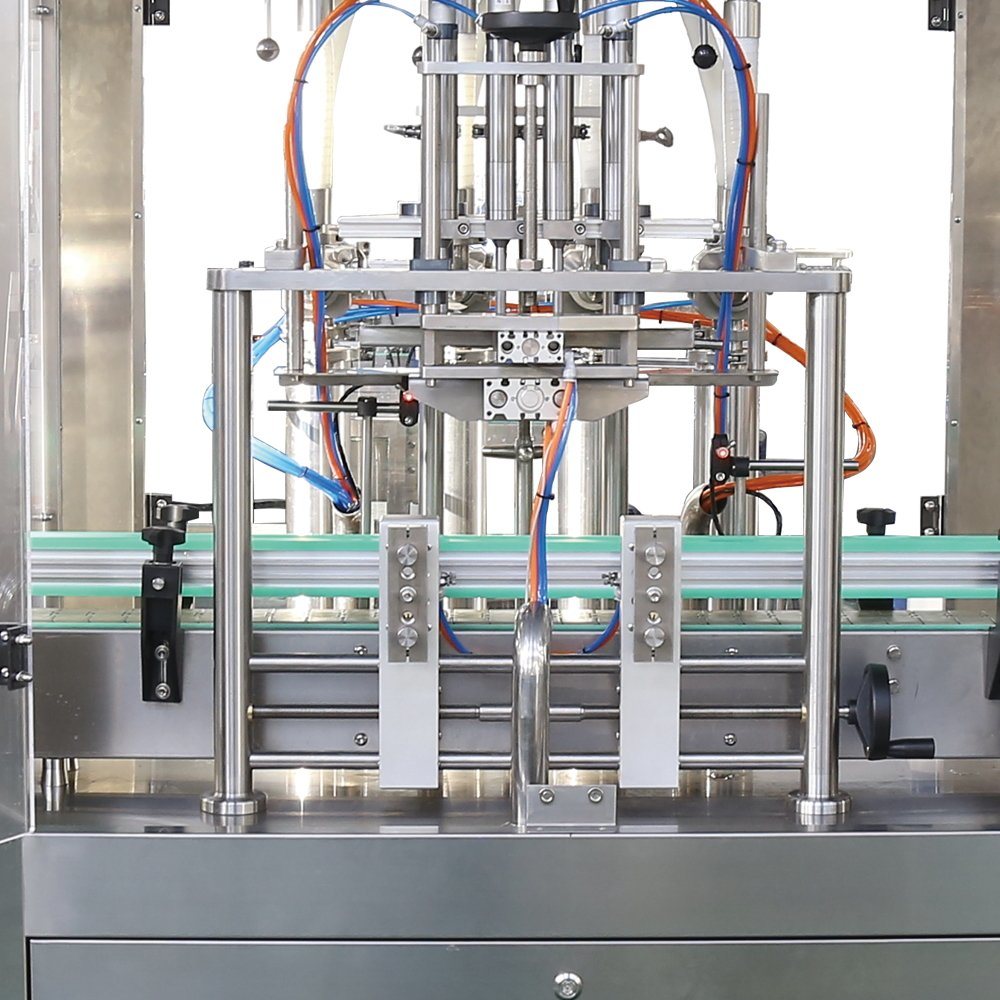 เครื่องปิดฝาขวดซอสร้อนเชิงเส้นอัตโนมัติ