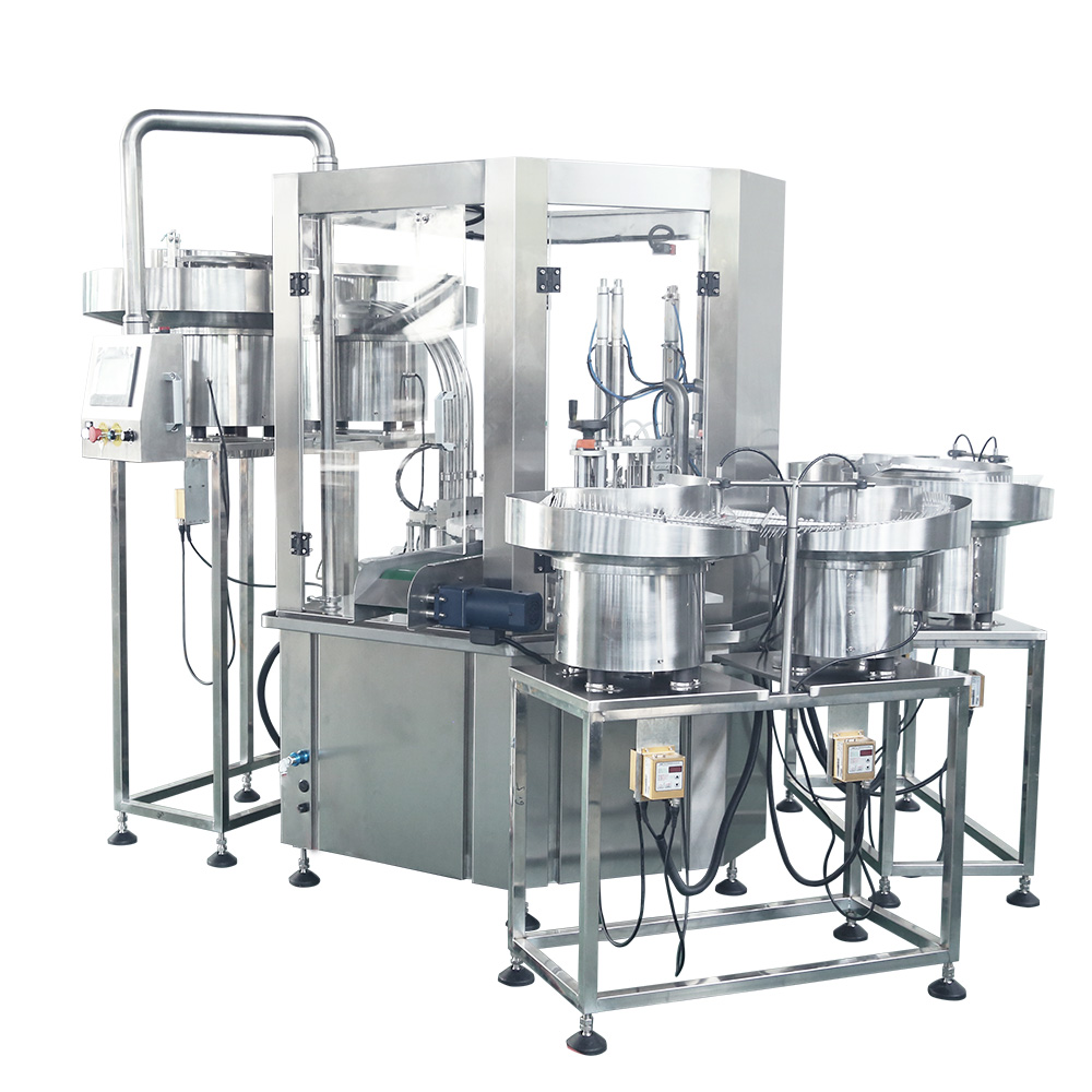Automatic Perfume Vial Piston Pump Filling Packaging Machine Automatic Perfume Vial Piston Pump Filling Packaging Machine