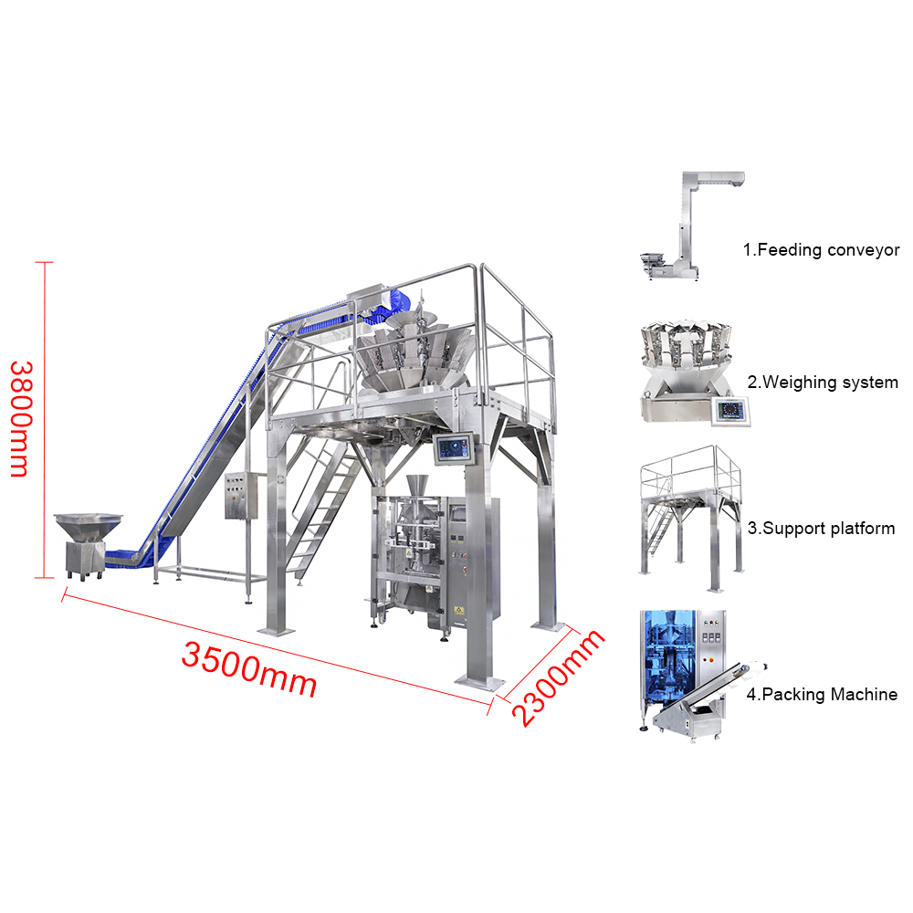 Mašina za pakovanje za vaganje sa više glava Mašina za pakovanje za vaganje sa više glava